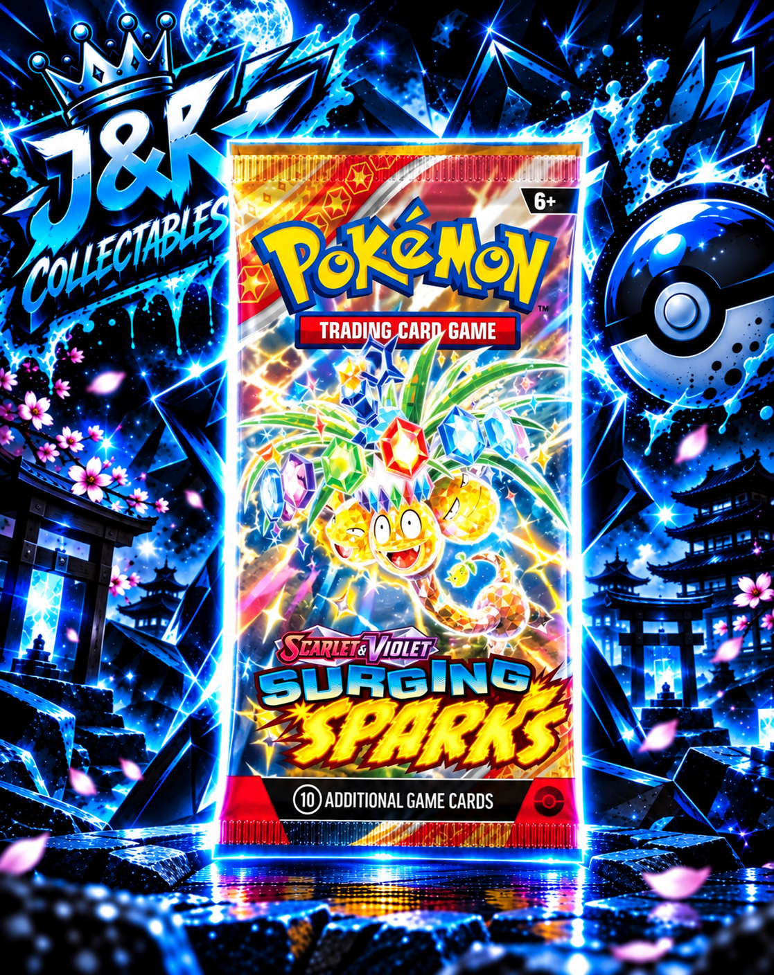 Pokémon TCG – Scarlet & Violet: Surging Sparks | English Booster Pack | Rip & Ship