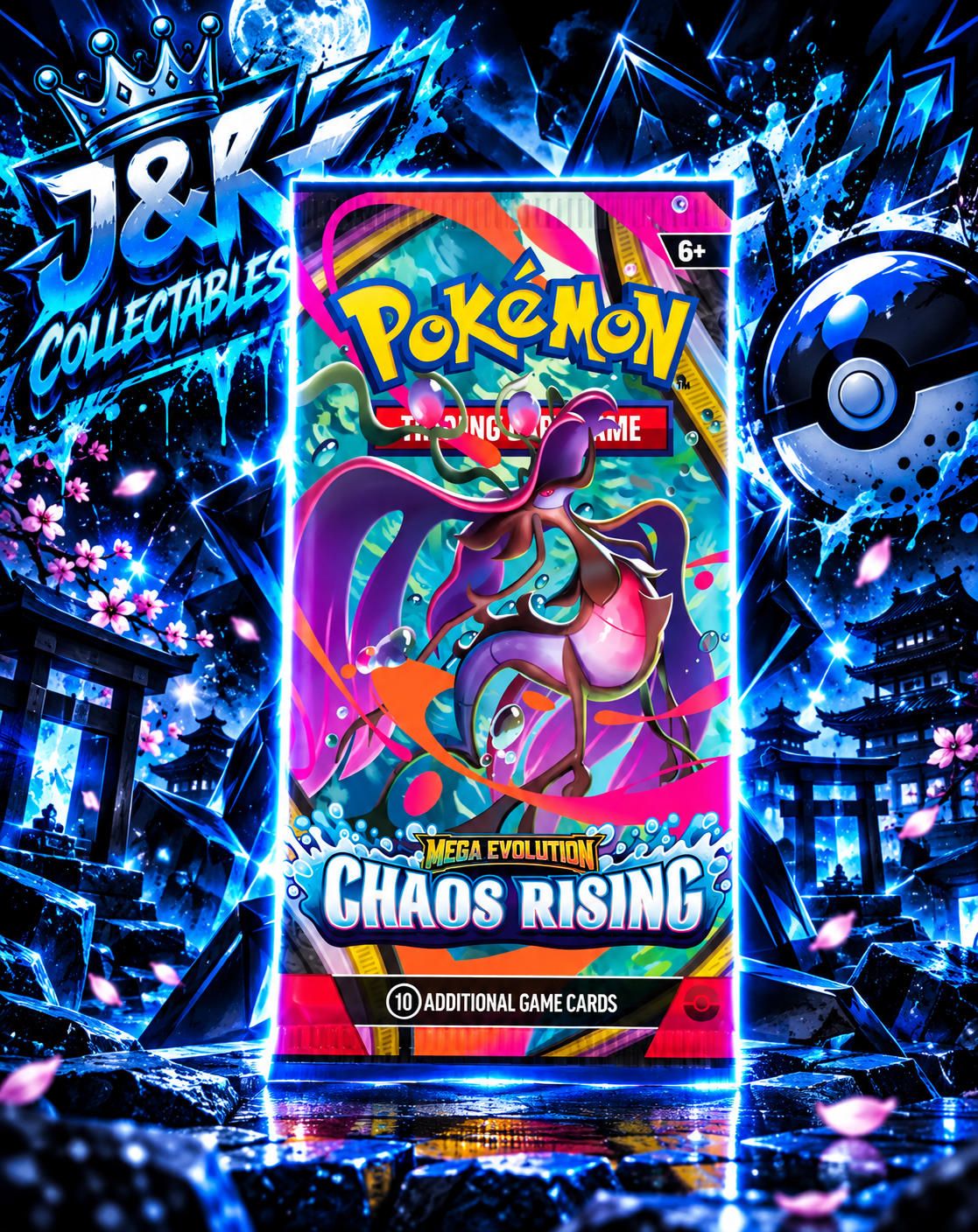 Pokémon TCG – Mega Evolution: Chaos Rising | English Booster Pack | Rip &amp; Ship
