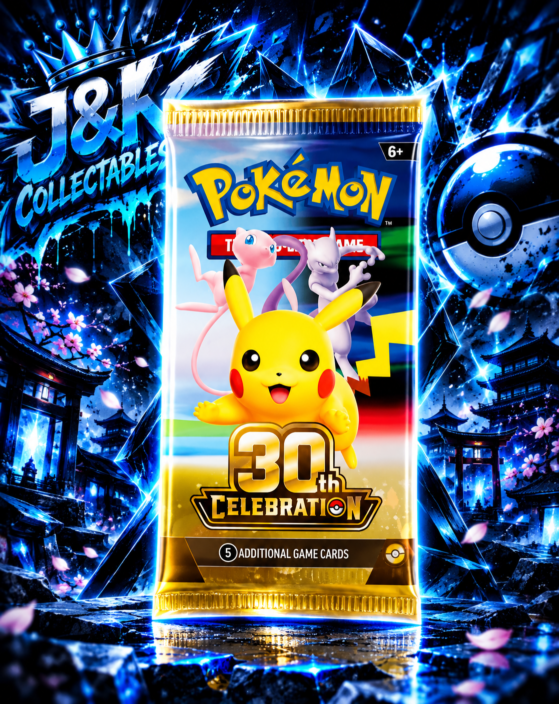 Pokémon TCG – 30th Anniversary | English Booster Pack | Rip & Ship